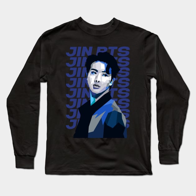 BTS jin vintage Long Sleeve T-Shirt by Danwpap2